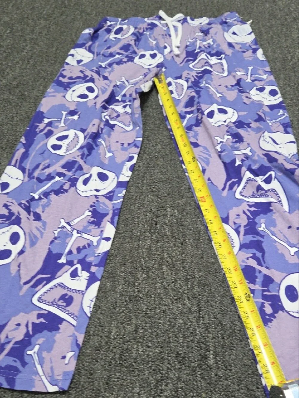 (#3C) Disney The Nightmare Before Christmas Purple Skull Camo Lounge Pants - Picture 7 of 7